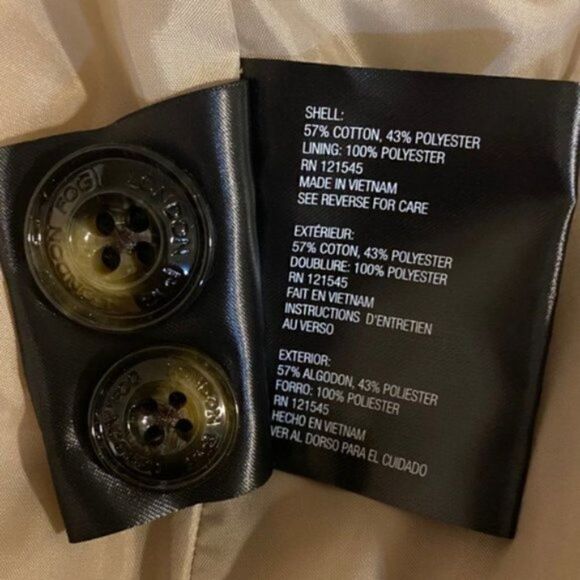 London Fog Single-Breasted Hooded Raincoat Stone - Picture 9 of 11